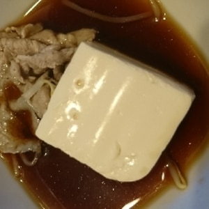 ちょっと贅沢、豚しゃぶ湯豆腐